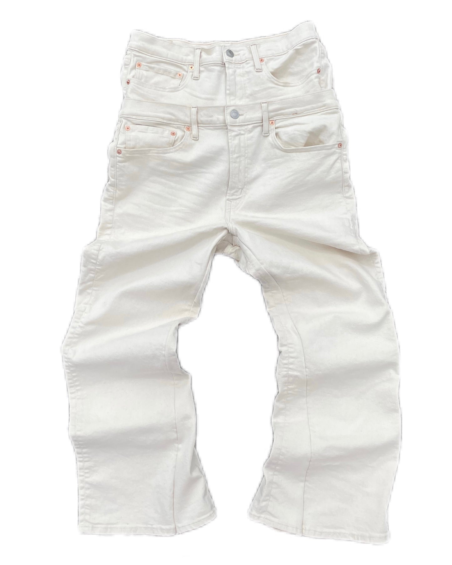 CRÈME DOUBLE WAIST DENIM